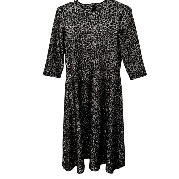 Jenny Women’s Festive Black and Metallic Silver Dress - Picture 1 of 3